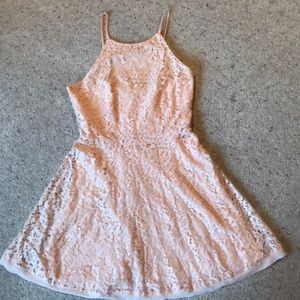 Pink lace dress